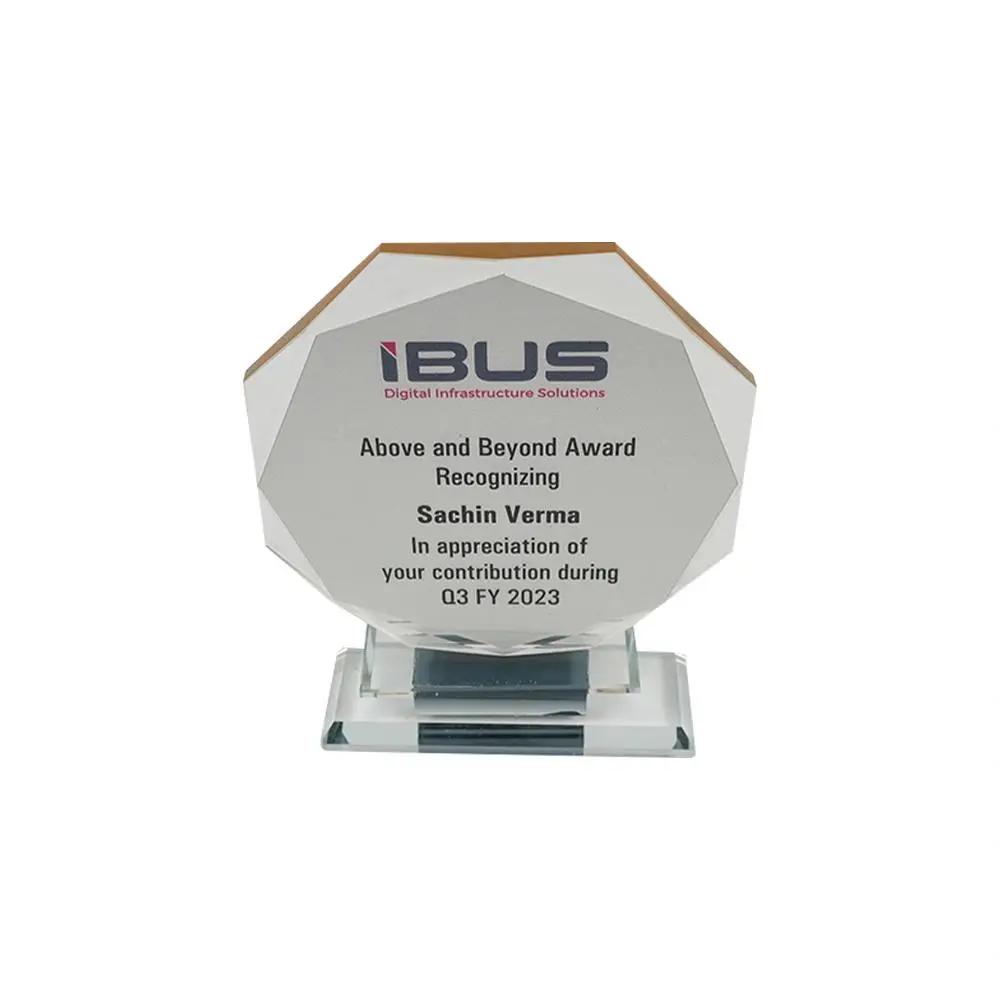 Personalized Heptagon Crystal Trophy